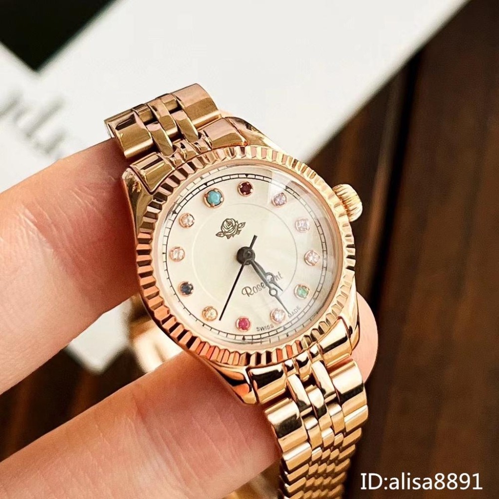 Lola Rose手錶 玫瑰金色鋼帶錶 氣質簡約女生腕錶 復古小直徑手錶女 瑞士石英錶 彩鑽時尚百搭手錶 商務休閒手錶女-細節圖7