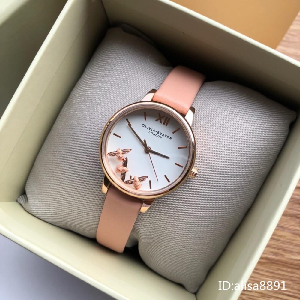 Olivia Burton手錶石英錶 小直徑皮帶手錶女 時尚簡約休閒女錶  通勤百搭小蜜蜂手錶 OB手錶OB16CH03-細節圖6