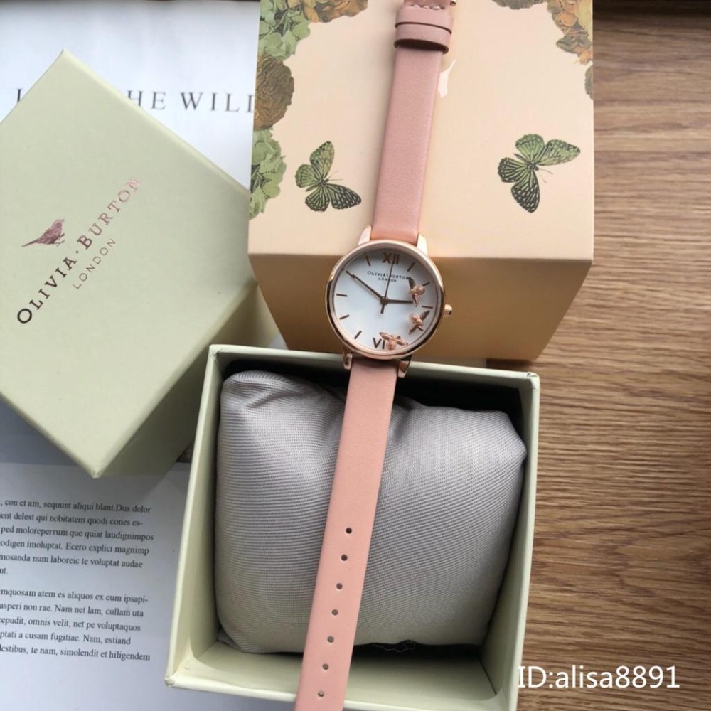 Olivia Burton手錶石英錶 小直徑皮帶手錶女 時尚簡約休閒女錶  通勤百搭小蜜蜂手錶 OB手錶OB16CH03-細節圖7