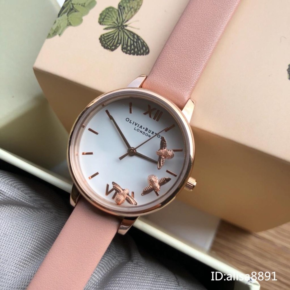 Olivia Burton手錶石英錶 小直徑皮帶手錶女 時尚簡約休閒女錶  通勤百搭小蜜蜂手錶 OB手錶OB16CH03-細節圖8