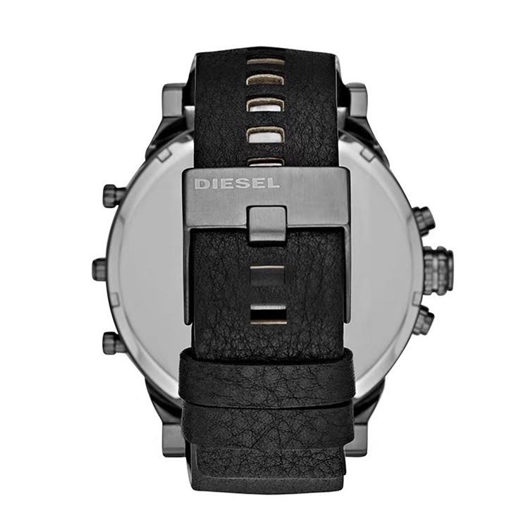 迪賽DIESEL手錶 歐美時尚潮流手錶 57mm超大直徑手錶 休閒運動手錶 黑色皮帶錶 男生商務通勤百搭男錶DZ7348-細節圖8