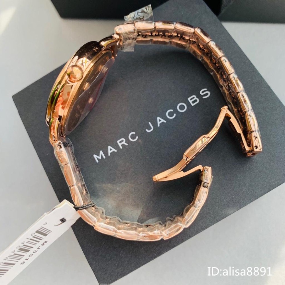 MARC JACOBS手錶 女生手錶石英錶 玫瑰金色鋼帶錶 鑲鑽貝母面防水手錶 MJ手錶 百搭通勤精品錶MJ3515-細節圖8