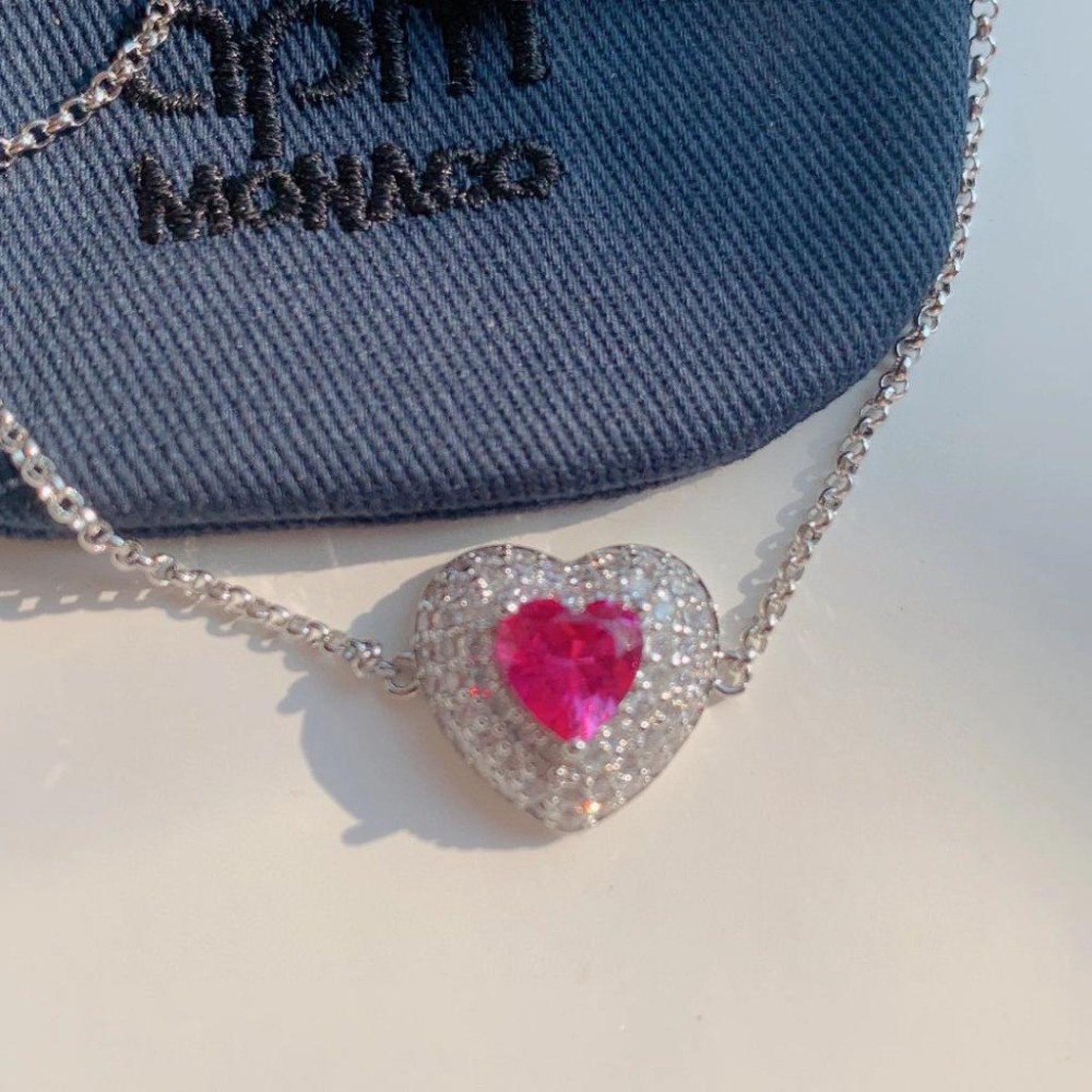 APM MONACO手鏈 APM飾品 女生手鏈 新品梨形鑽心新手鏈 愛心手鏈 鑲晶鑽手鏈 925純銀手環 可調節手鏈女-細節圖8