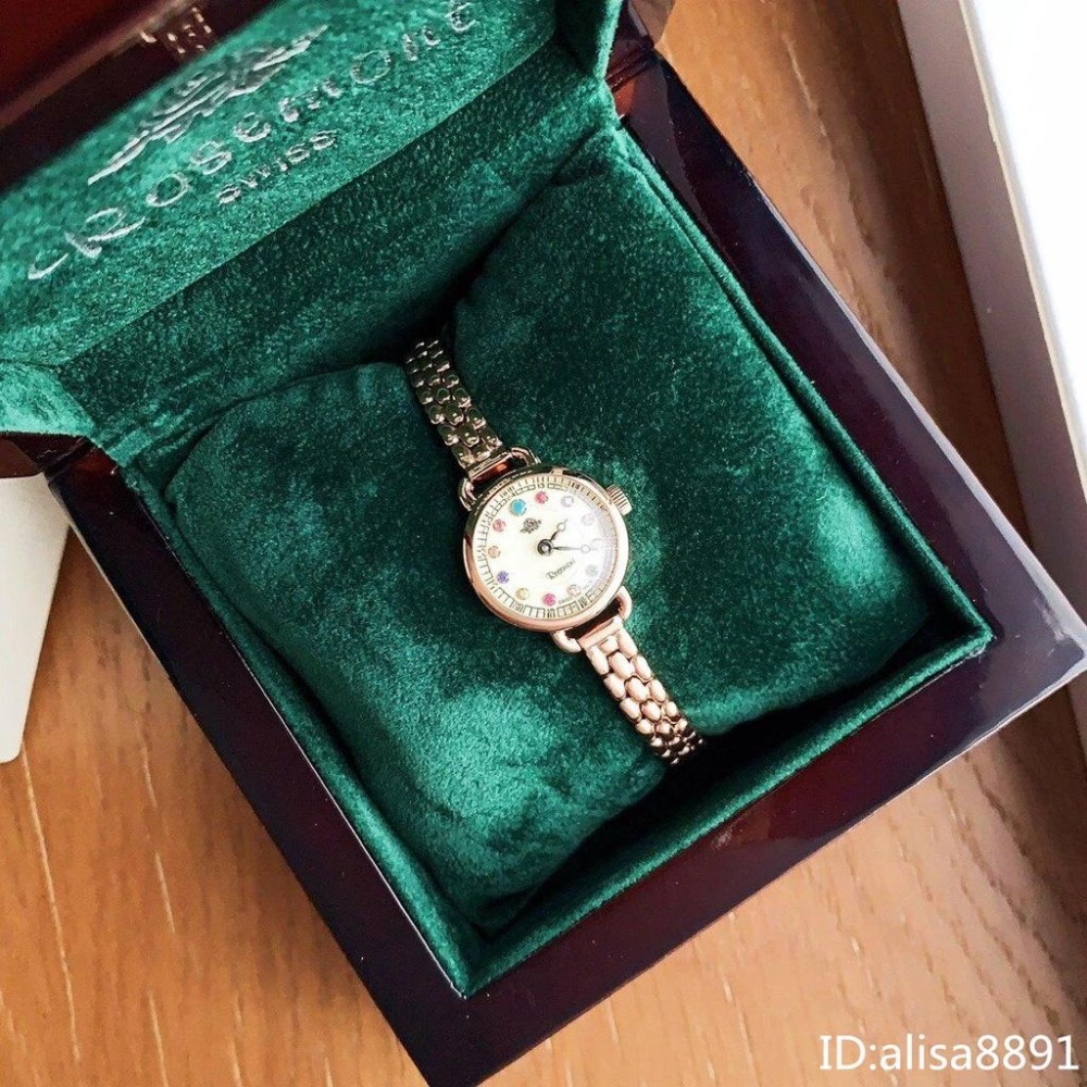  Rosemont手錶 女生玫瑰金色鋼鏈手錶 時尚復古日本石英錶 Rose羅斯手錶 小直徑孫藝珍同款手錶 優雅百搭女錶-細節圖8