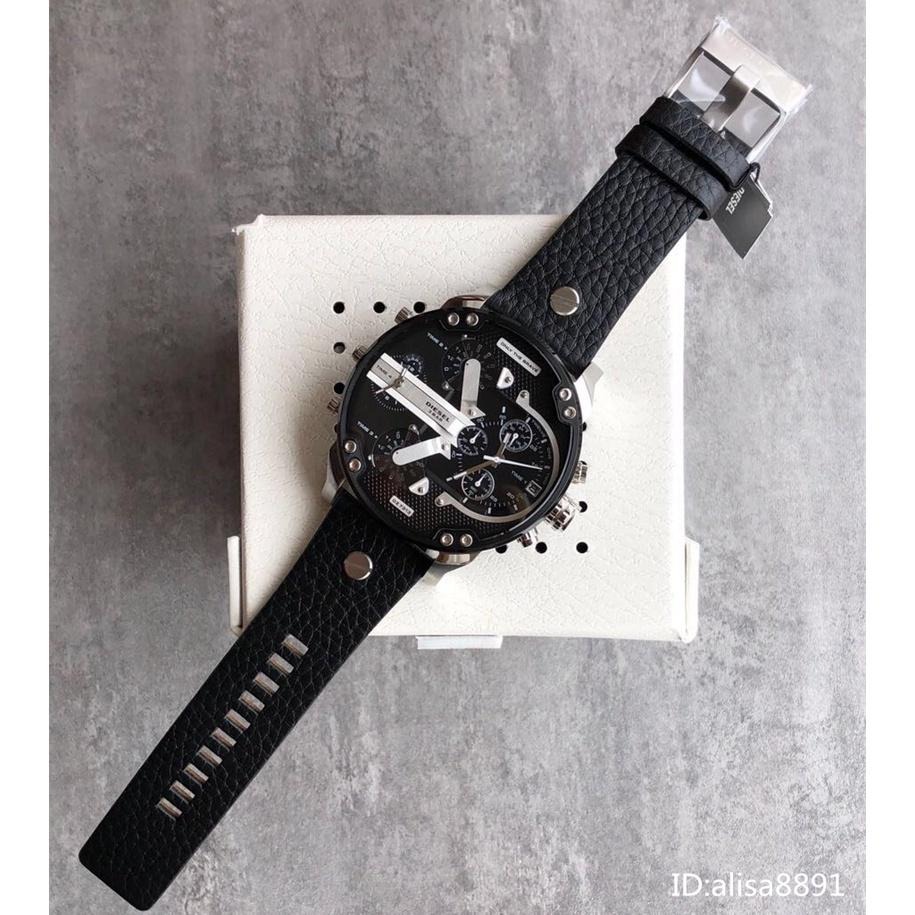 DIESEL手錶 超大直徑男士皮帶錶 THEDADDIE系列 四區時石英男錶 計時夜光防水休閒運動迪賽手錶DZ7313-細節圖7