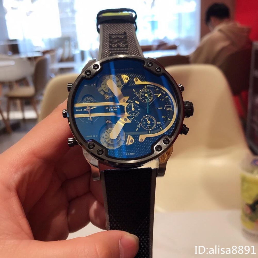 DIESEL迪賽手錶 男士休閒運動手錶 日曆計時手錶男 歐美時尚潮流男錶 DZ7429 酷炫大直徑手錶 石英錶男錶-細節圖6