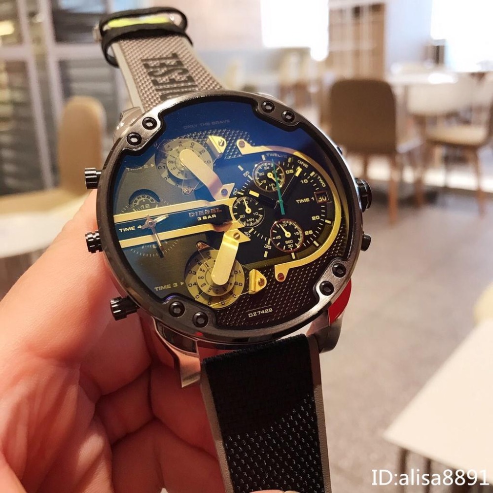 DIESEL迪賽手錶 男士休閒運動手錶 日曆計時手錶男 歐美時尚潮流男錶 DZ7429 酷炫大直徑手錶 石英錶男錶-細節圖8