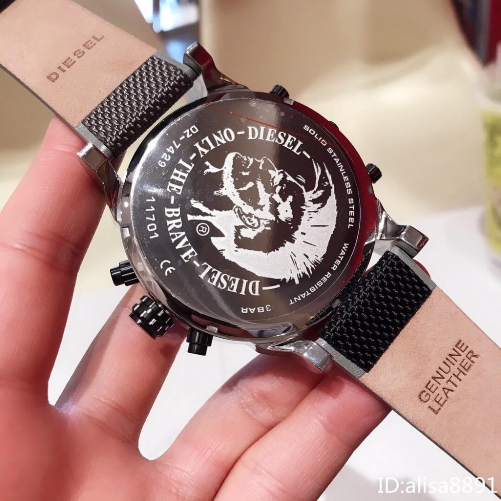 DIESEL迪賽手錶 男士休閒運動手錶 日曆計時手錶男 歐美時尚潮流男錶 DZ7429 酷炫大直徑手錶 石英錶男錶-細節圖9