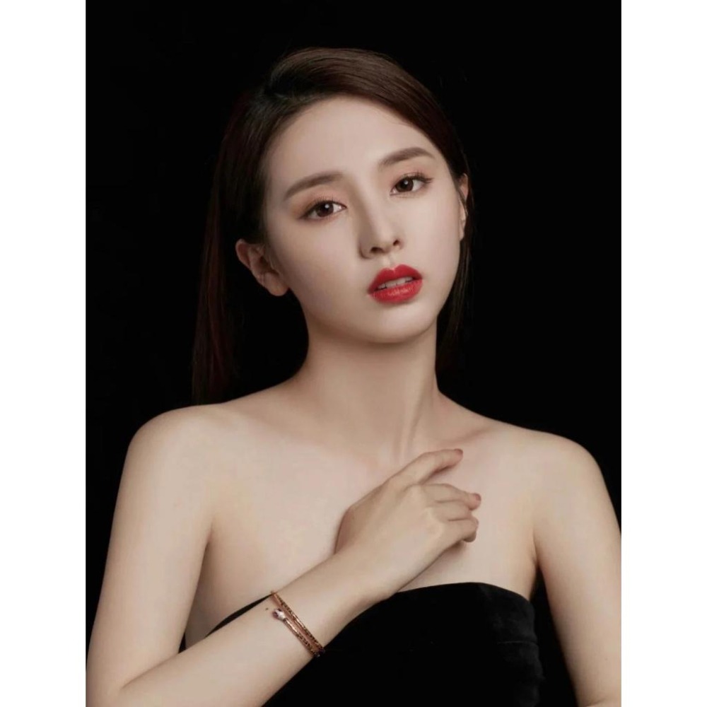 APM MONACO手鐲 APM蛇靈開口手鐲 S925純銀手鐲 女生手環 金色鑲晶鑽蛇手環 手鏈女 高級感時尚手鐲-細節圖6