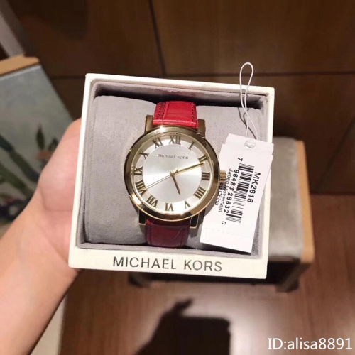 Michael Kors手錶 女生休閒皮帶錶 石英手錶 休閒通勤石英錶 時尚百搭女錶 學生手錶女 MK手錶MK2618