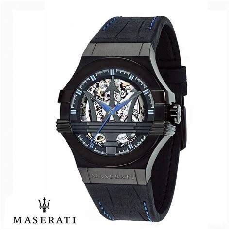 MASERAT手錶 瑪莎拉蒂手錶 機械錶 男生腕錶 商務休閒黑色皮帶錶 時尚男錶 鏤空透底全機械錶R8821108009-細節圖2