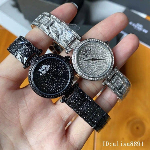 COACH手錶 蔻馳手錶 PARK帕克系列鑲鑽璀璨鋼帶錶 女生時尚防水石英錶女 小直接休閒女錶14503431