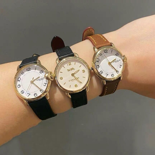 COACH手錶 蔻馳手錶 ARDEN系列小C耳石英錶 女生休閒皮帶錶 簡約時尚腕錶 生日禮物14503612
