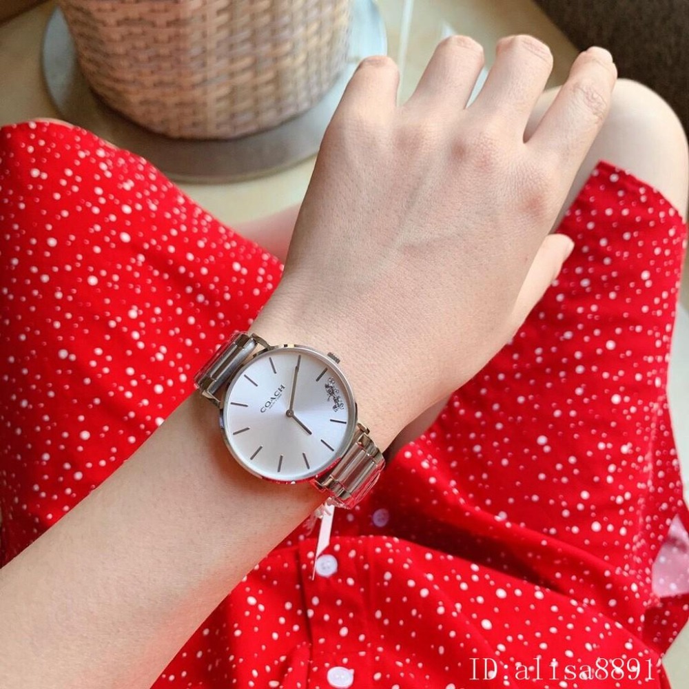 COACH手錶 蔻馳手錶 PERRY系列時尚商務通勤石英錶 鋼鏈簡約百搭女錶 氣質防水手錶女14503345-細節圖9