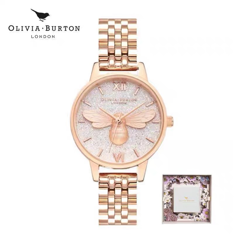 Olivia Burton手錶 OB手錶 英國小眾石英錶 時尚浮雕3D小蜜蜂手錶 女生腕錶 手錶女生 精品錶 休閒手錶女-細節圖9