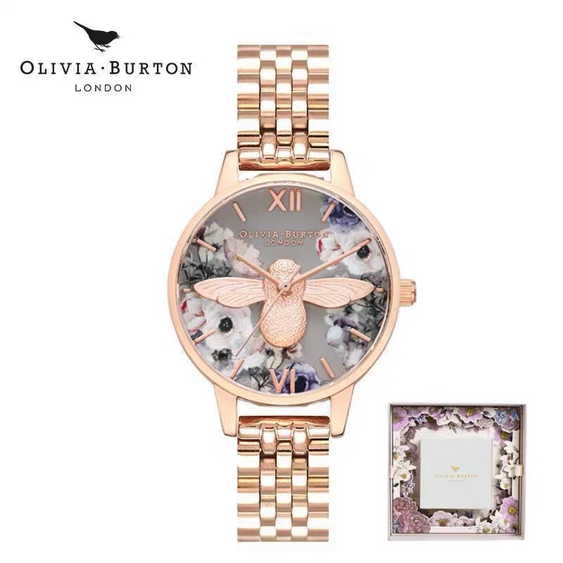 Olivia Burton手錶 OB手錶 英國小眾石英錶 時尚浮雕3D小蜜蜂手錶 女生腕錶 手錶女生 精品錶 休閒手錶女-細節圖10