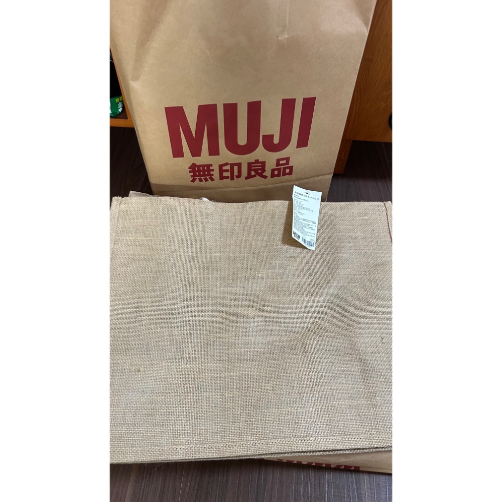 現貨#MUJI無印良品黃麻購物袋 A3 有吊牌-細節圖3