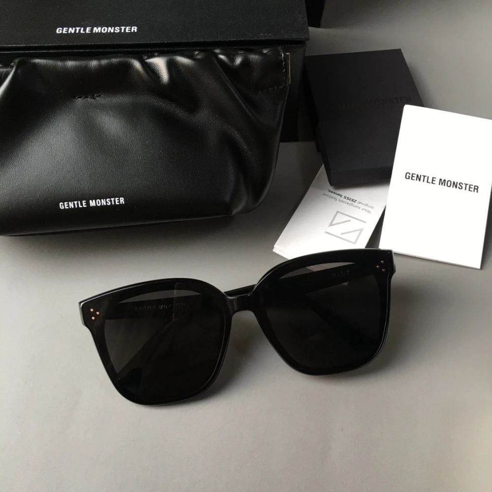 GENTLE MONSTER墨鏡 GM墨鏡 Rick墨鏡 明星同款墨鏡 黑色大框墨鏡 男女同款太陽眼鏡 方框墨鏡 黑色粉-細節圖2