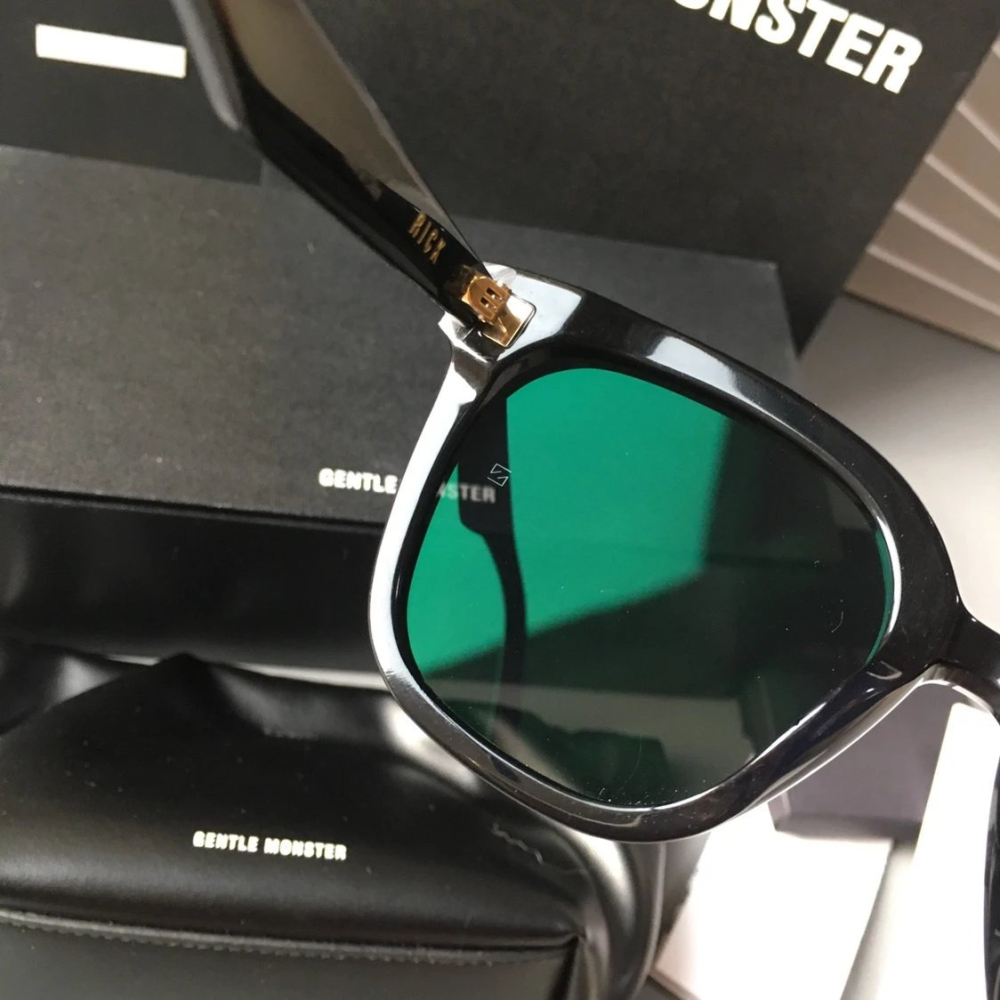 GENTLE MONSTER墨鏡 GM墨鏡 Rick墨鏡 明星同款墨鏡 黑色大框墨鏡 男女同款太陽眼鏡 方框墨鏡 黑色粉-細節圖11
