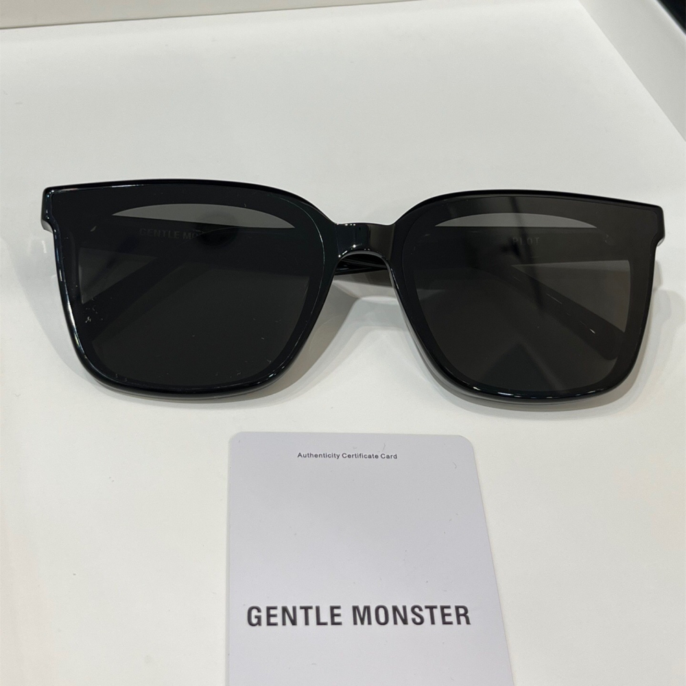 GENTLE MONSTER太陽鏡 GM墨鏡 PLOT墨鏡 男女通用款太陽鏡 防紫外線方框墨鏡 黑色大框太陽眼鏡 女生墨-細節圖4