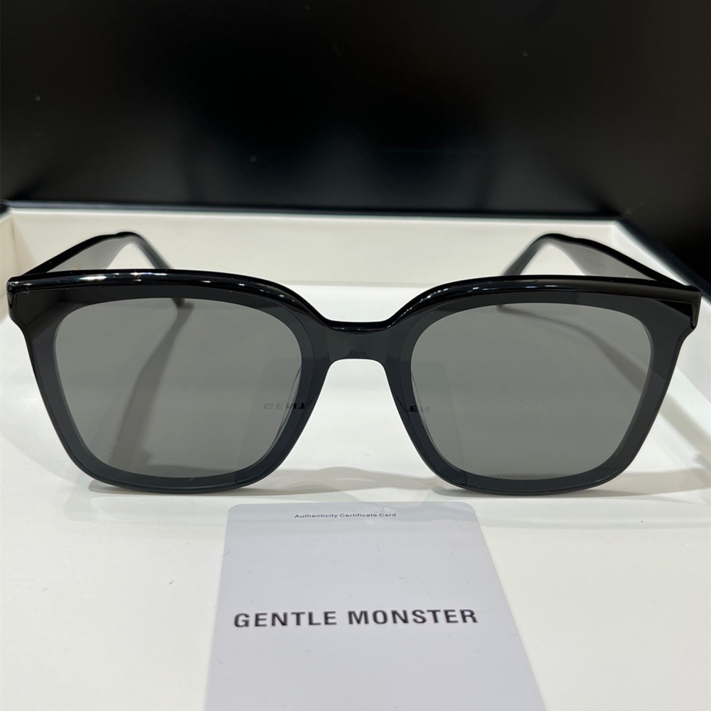 GENTLE MONSTER太陽鏡 GM墨鏡 PLOT墨鏡 男女通用款太陽鏡 防紫外線方框墨鏡 黑色大框太陽眼鏡 女生墨-細節圖6