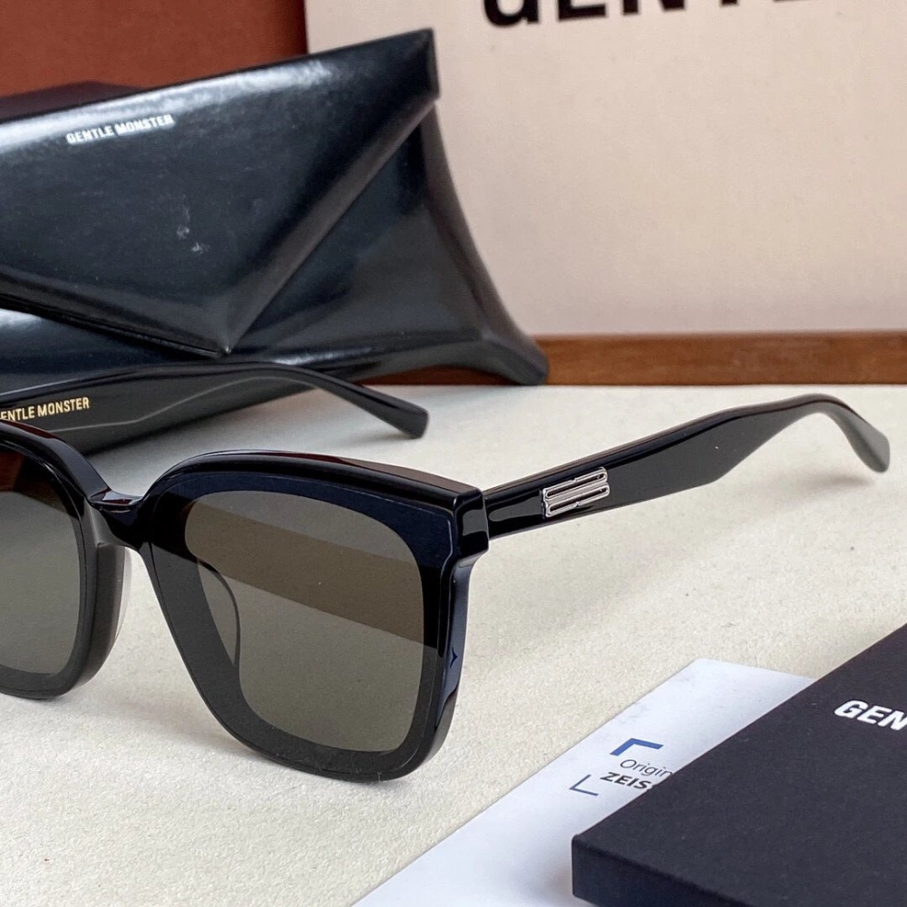 GENTLE MONSTER太陽鏡 GM墨鏡 PLOT墨鏡 男女通用款太陽鏡 防紫外線方框墨鏡 黑色大框太陽眼鏡 女生墨-細節圖9