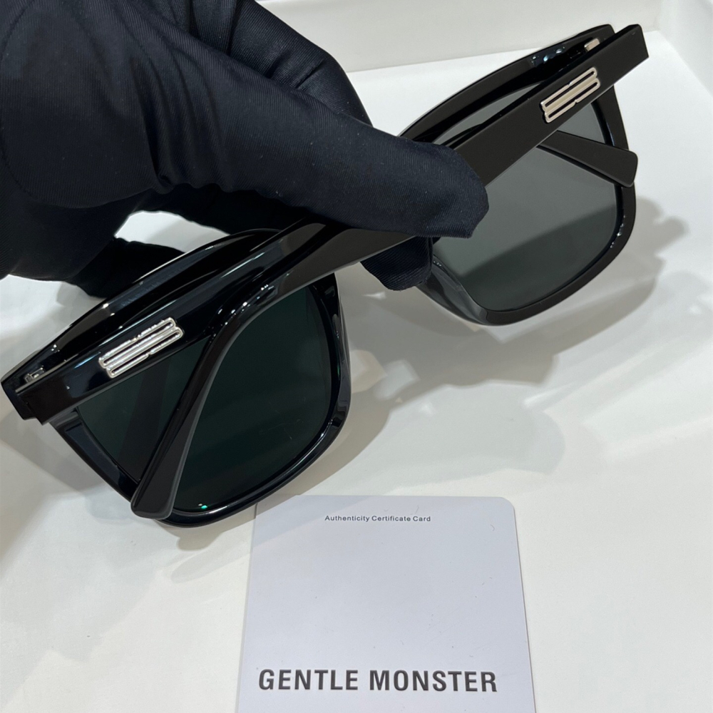 GENTLE MONSTER太陽鏡 GM墨鏡 PLOT墨鏡 男女通用款太陽鏡 防紫外線方框墨鏡 黑色大框太陽眼鏡 女生墨-細節圖10