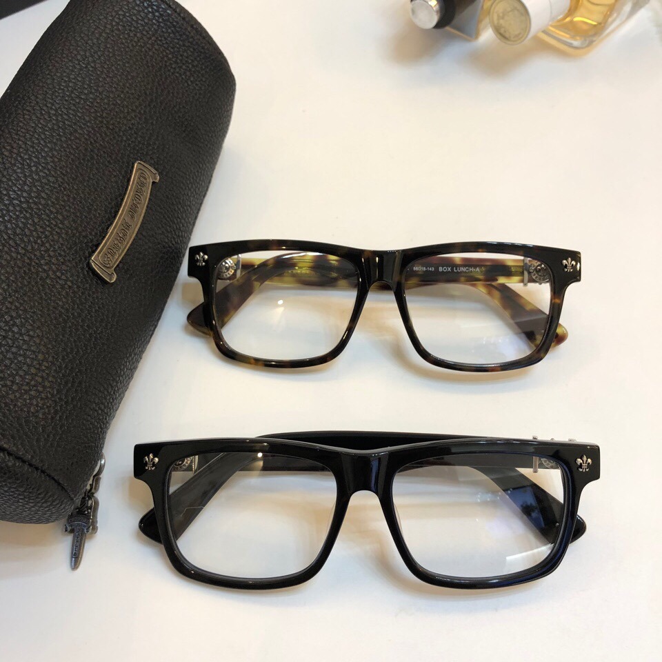 Chrome Heart眼鏡 克羅心眼鏡 BOX LUNCH-A平光眼鏡 防藍光眼鏡 黑色大框眼鏡架 光學眼鏡架 可自配-細節圖2