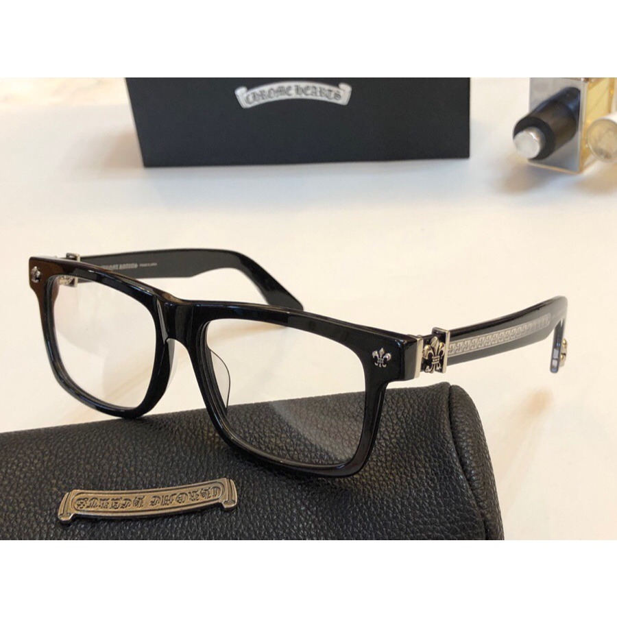 Chrome Heart眼鏡 克羅心眼鏡 BOX LUNCH-A平光眼鏡 防藍光眼鏡 黑色大框眼鏡架 光學眼鏡架 可自配-細節圖5