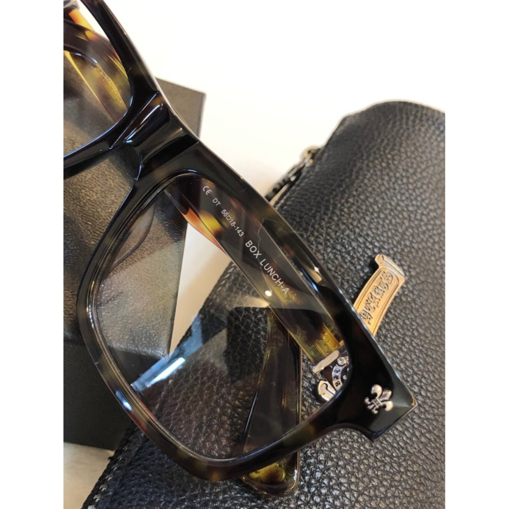 Chrome Heart眼鏡 克羅心眼鏡 BOX LUNCH-A平光眼鏡 防藍光眼鏡 黑色大框眼鏡架 光學眼鏡架 可自配-細節圖7