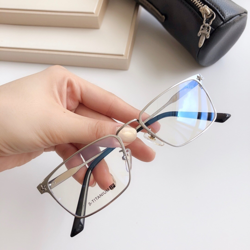 Chrome Hearts眼鏡 克羅心眼鏡 平光眼鏡 防藍光眼鏡 新品超輕鈦架光學眼鏡 型號1912 商務百搭男生眼鏡-細節圖3