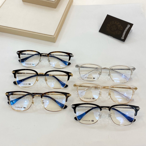 克羅心Chrome Hearts眼鏡 平光眼鏡 純手工925銀配飾光學眼鏡架 半框眼鏡 超輕純鈦眼鏡 復古系列RLONK