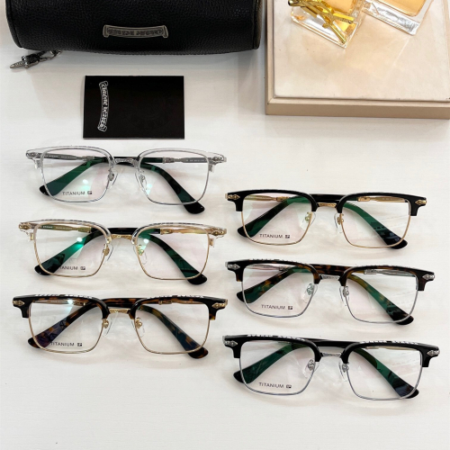 Chrome Hearts眼鏡 克羅心眼鏡 HERME男女通用款眼鏡 半框眼鏡 光學眼鏡架 可自配近視度數 女生素顏眼鏡