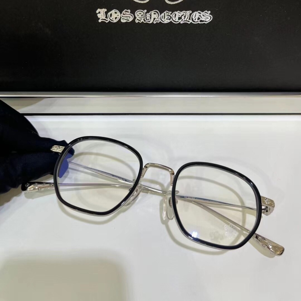 CHROME HEARTS眼鏡 克羅心眼鏡 防藍光平光眼鏡 商務休閒眼鏡 男士眼鏡 男女通用款眼鏡 光學眼鏡架 可配近視-細節圖2