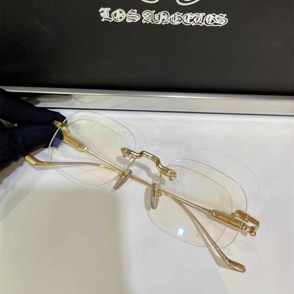CHROME HEARTS眼鏡 克羅心眼鏡 防藍光眼鏡 平光眼鏡 男女同款眼鏡 高級感商務通勤百搭眼鏡 可自配近視鏡片-細節圖2