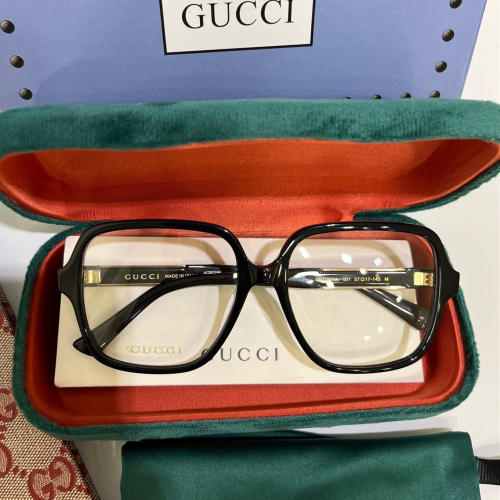 古馳GUCCI眼鏡 GG1193OA鏡框時尚休閒眼鏡 防藍光平光眼鏡 女生素顏眼鏡框 大框方框眼鏡 光學眼鏡框 男女同款
