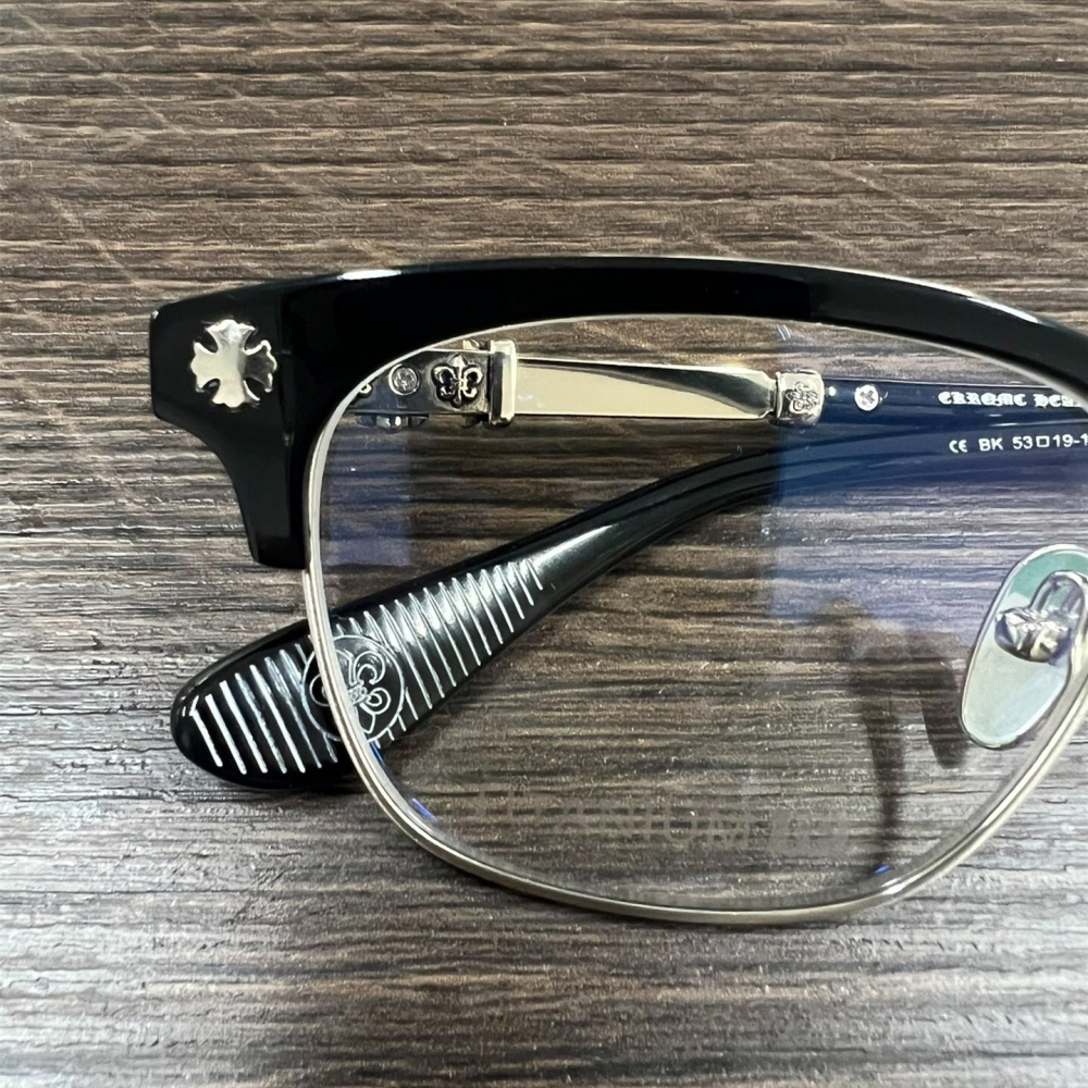 克羅心眼鏡 CHROME HEARTS眼鏡 經典款明星同款眼鏡 男女款情侶眼鏡 超輕純鈦眼鏡 復古近視平光眼鏡 防藍光眼-細節圖8