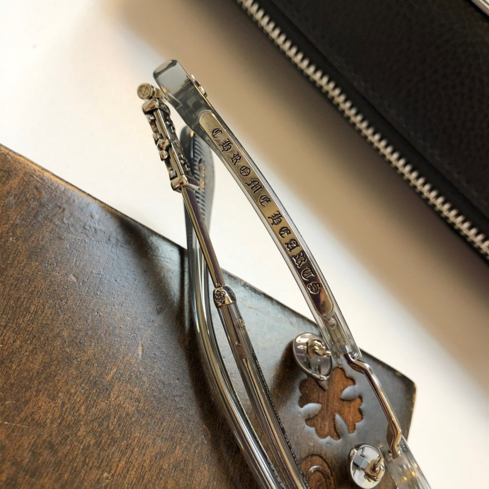 CHROME HEARTS眼鏡 經典款明細同款眼鏡 銀色十字花關曉彤同款眼鏡 男女款情侶眼鏡 超輕純鈦眼鏡 復古百搭近視-細節圖8