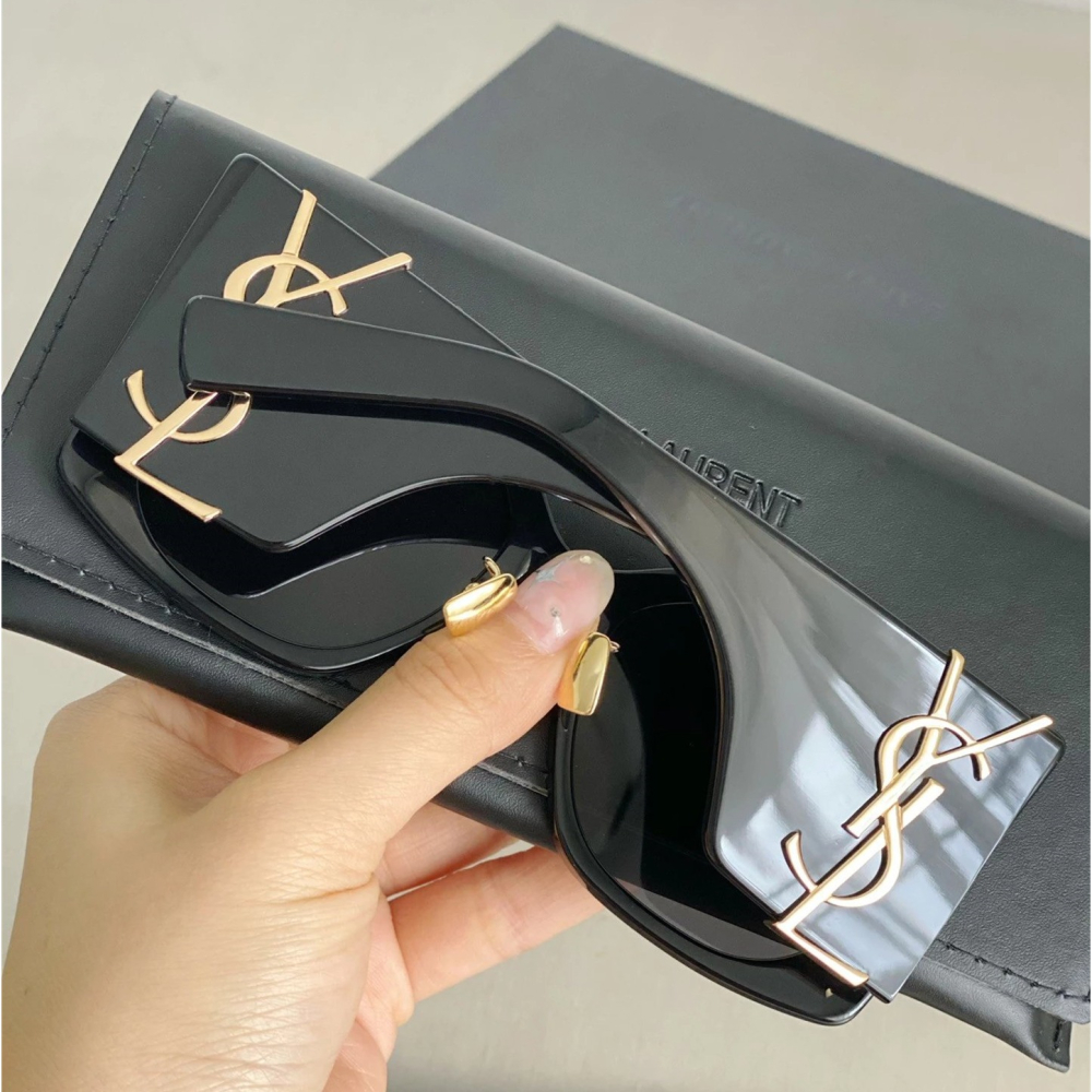 女生墨鏡 大框太陽鏡 SAINT LAURENT YS-L墨鏡 SLM119 黑框墨鏡 明星同款墨鏡 時尚潮流太陽眼鏡-細節圖9