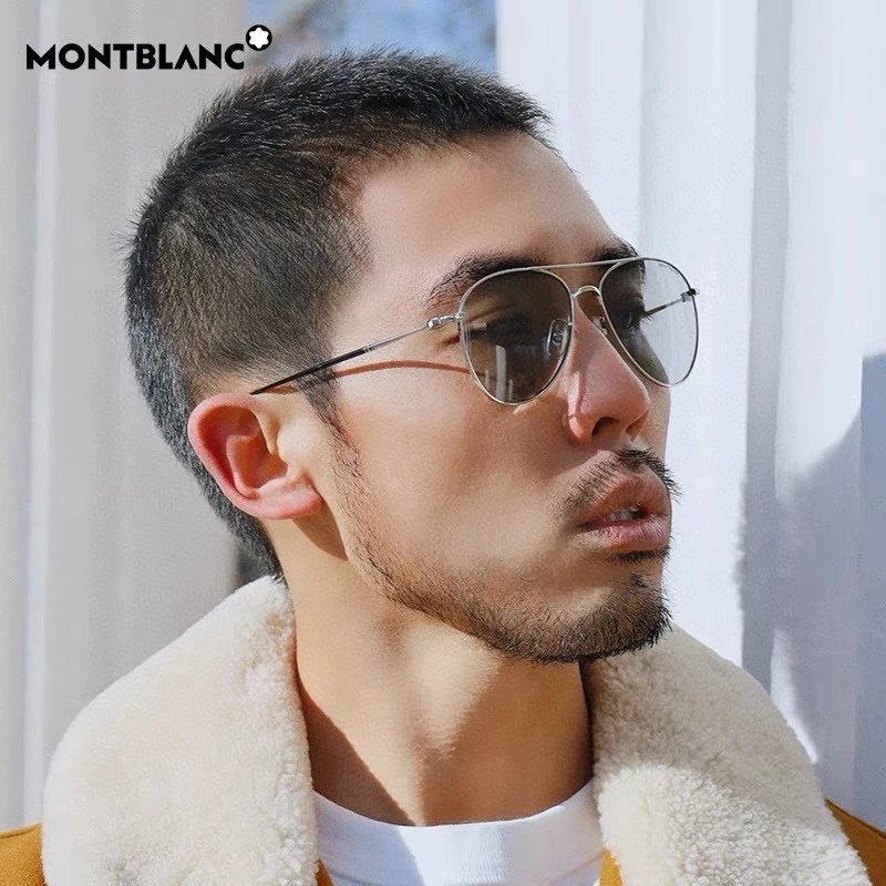 MONTBLANC墨鏡 萬寶龍太陽眼鏡 MB0128S偏光墨鏡 經典款蛤蟆鏡 男生墨鏡 飛行員墨鏡 戶外釣魚太陽鏡 防紫-細節圖3