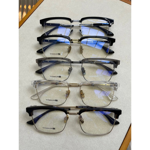 Chrome hearts眼鏡 克羅心眼鏡 男生眼鏡 半框眼鏡 CH2060眼鏡框 商務休閒眼鏡 超輕純鈦眼鏡 男女通用