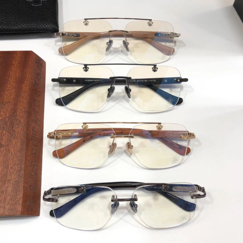 Chrome hearts眼鏡 克羅心眼鏡男 CH8136近視眼鏡架 可自配度數 男女通用款眼鏡 平光眼鏡 光學眼鏡 無