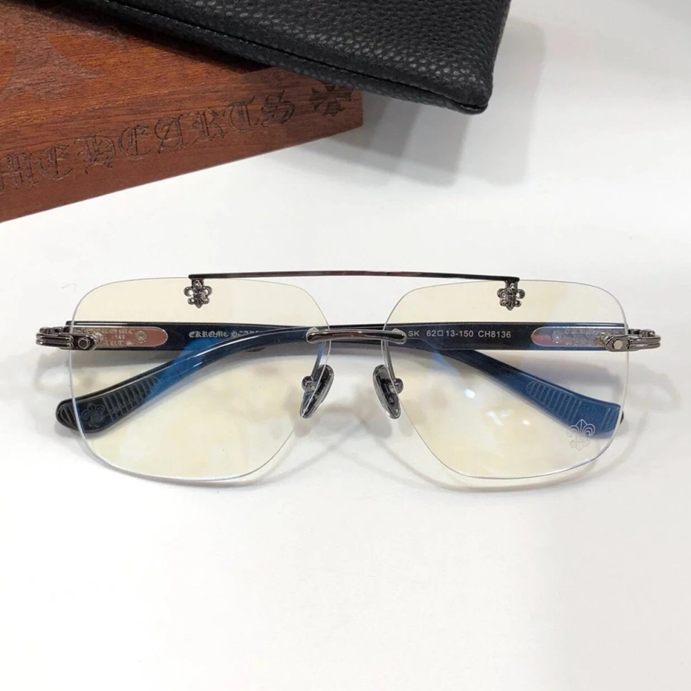 Chrome hearts眼鏡 克羅心眼鏡男 CH8136近視眼鏡架 可自配度數 男女通用款眼鏡 平光眼鏡 光學眼鏡 無-細節圖5