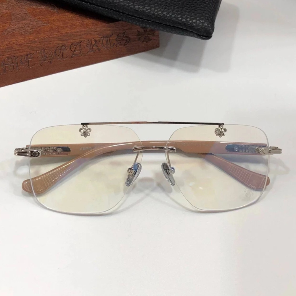 Chrome hearts眼鏡 克羅心眼鏡男 CH8136近視眼鏡架 可自配度數 男女通用款眼鏡 平光眼鏡 光學眼鏡 無-細節圖6