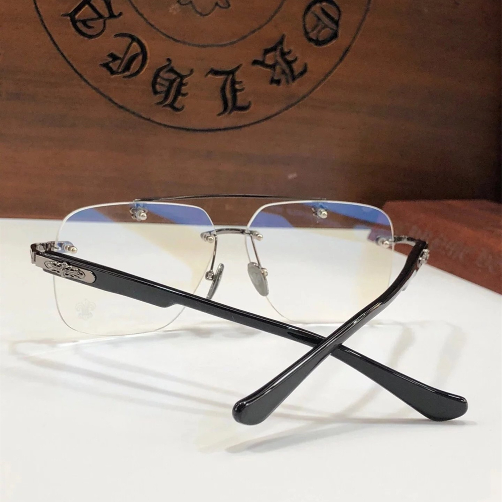 Chrome hearts眼鏡 克羅心眼鏡男 CH8136近視眼鏡架 可自配度數 男女通用款眼鏡 平光眼鏡 光學眼鏡 無-細節圖7