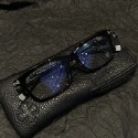 克羅心眼鏡 CHROME HEARTS眼鏡 黑色方框眼鏡 平光眼鏡架 金屬雕花眼鏡 商務休閒眼鏡 可自配度數近視 光學眼-規格圖8