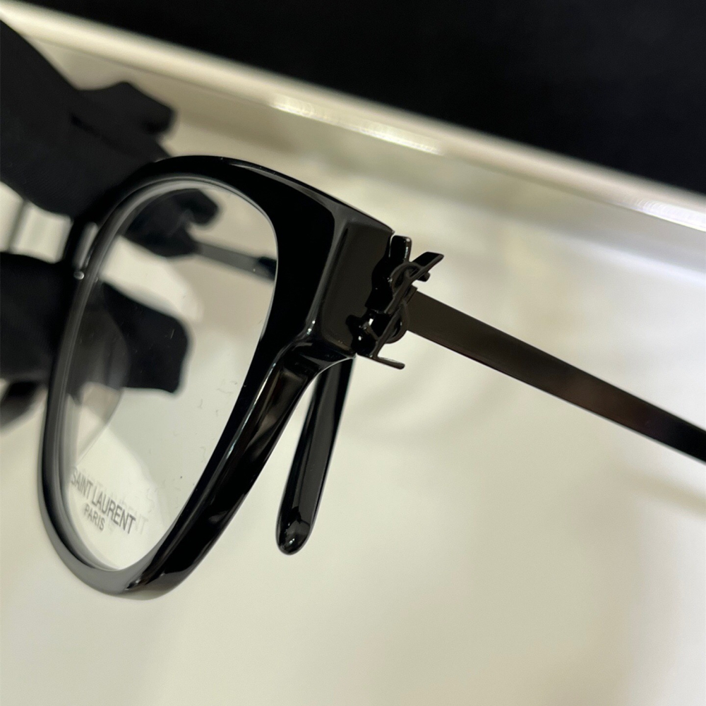 YSL眼鏡 女生眼鏡 大框方框眼鏡 平光眼鏡架 SL480B鏡框 女生素顏眼鏡架 黑框眼鏡 可自配度數近視 男生眼鏡 光-細節圖8