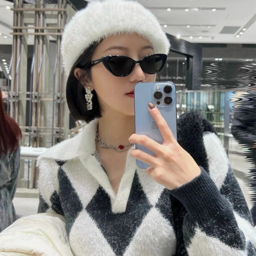 GENTLE MONSTER太陽鏡 GM墨鏡 Crella 復古貓眼墨鏡 防紫外線抗UV墨鏡 女生太陽鏡 韓版時尚休閒墨-細節圖2