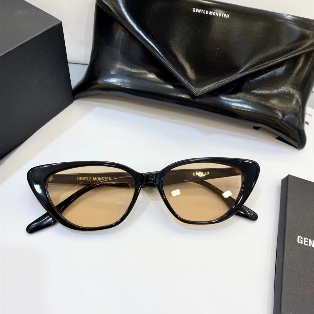 GENTLE MONSTER太陽鏡 GM墨鏡 Crella 復古貓眼墨鏡 防紫外線抗UV墨鏡 女生太陽鏡 韓版時尚休閒墨-細節圖5