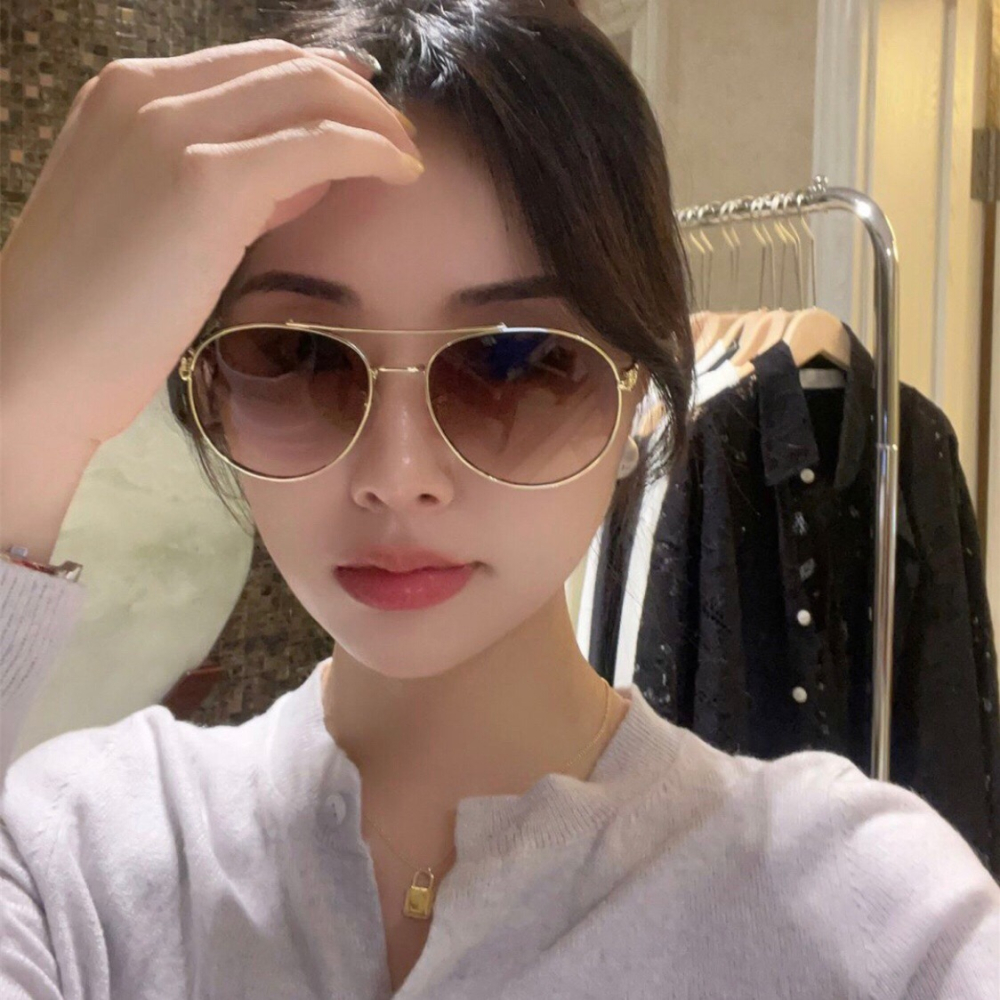 去有風的地方許紅豆同款太陽鏡 My LV Chain Pilot女生墨鏡 Z1539E 男女同款太陽鏡 飛行員墨鏡-細節圖3